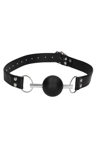 Solid Ball Gag - With Bonded Leather Straps