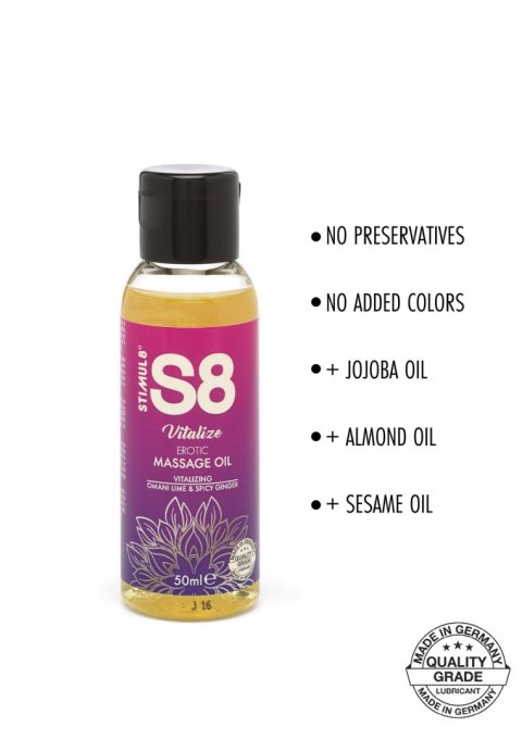 S8 Massage Oil Box 3x 50ml Multi flavour