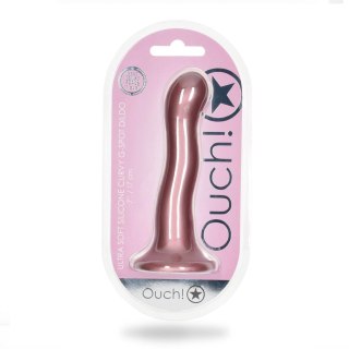 Różowe dildo do stymulacji punktu G strapon silikonowe 17 cm