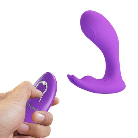 PRETTY LOVE - Idabelle Purple, 12 vibration functions 12 pulse wave settings Wireless remote control