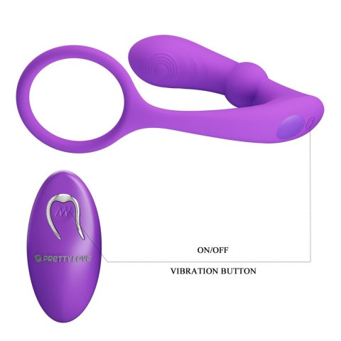 PRETTY LOVE - Warren Purple, Wireless remote control 12 pulse wave settings 12 vibration functions