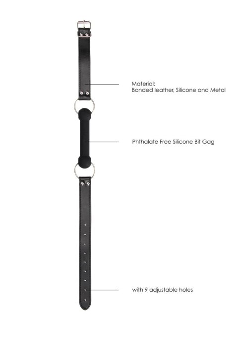 Silicone Bit Gag - With Adjustable Bonded Leather Straps