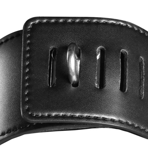 Head Harness with Zip-up Mouth and Lock - Black