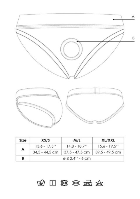 Vibrating Strap-on High-cut Brief - M/L