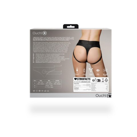 Vibrating Strap-on Thong with Removable Rear Straps - XS/S