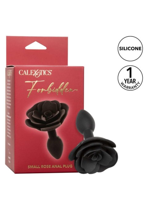 Small Rose Anal Plug Black