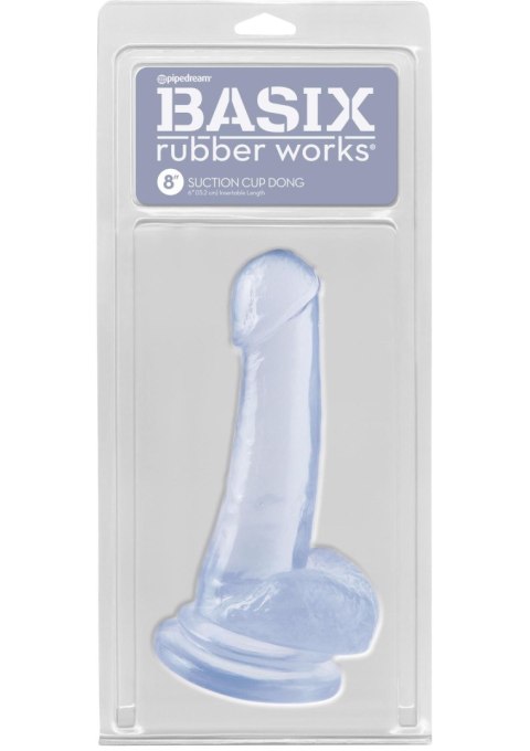 Przezroczyste duże dildo penis z przyssawką 20 cm