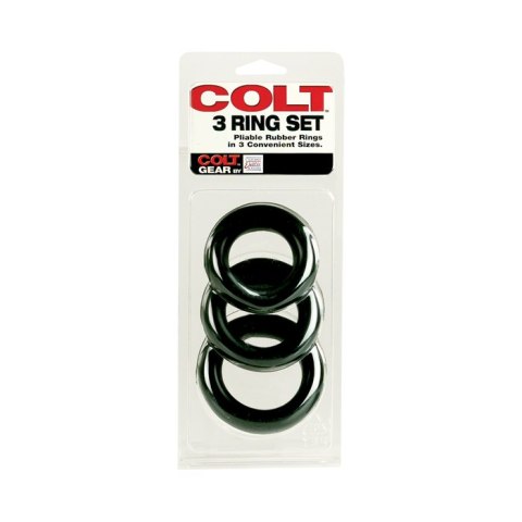 Pierścień-COLT 3 RING SET BLACK