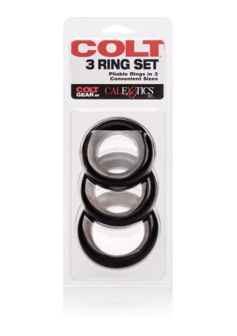 Pierścień-COLT 3 RING SET BLACK