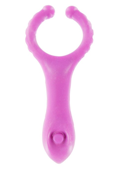 Pierścień-VIBRATING CLIT-STIM C-RING PURPLE