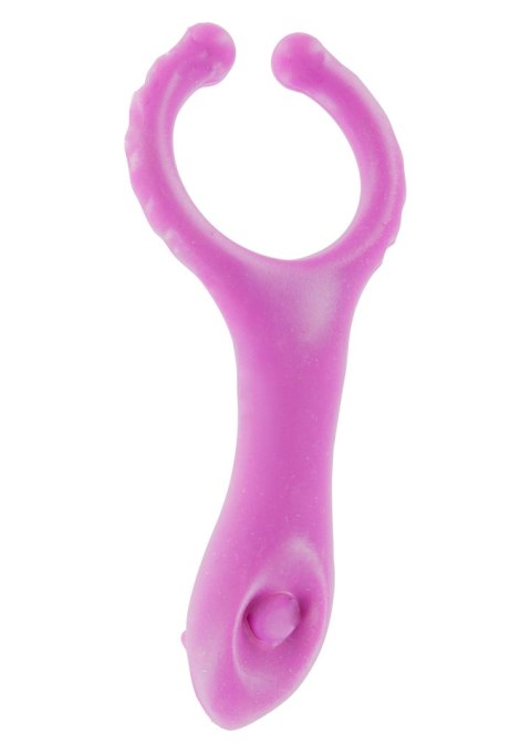 Pierścień-VIBRATING CLIT-STIM C-RING PURPLE