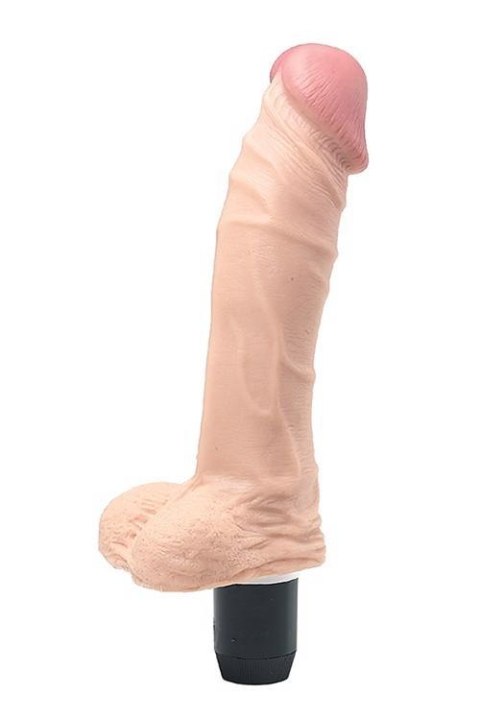 Gruby wibrator penis dildo z dużymi jądrami 17cm