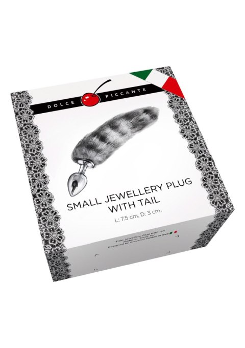 Korek kita jewellery small silver stripe tail