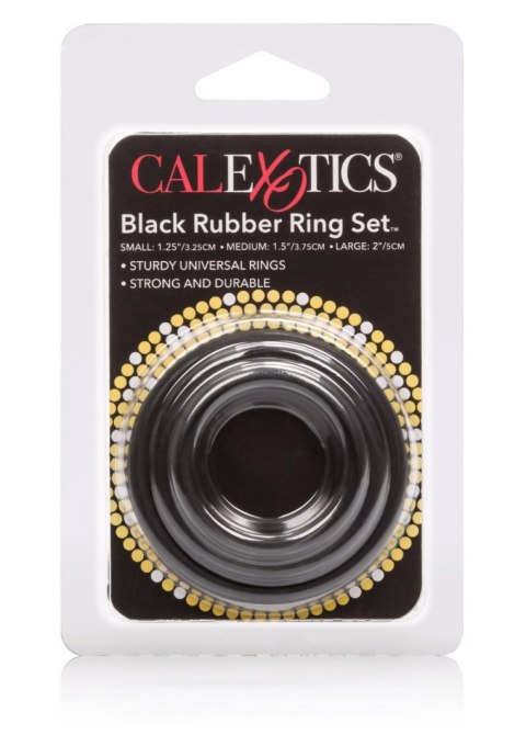 Pierścień-RUBBER RING BLACK SET 3PCS