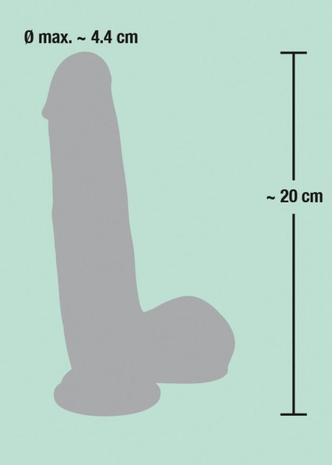 Duże grube dildo jak żywy penis na przyssawce 20cm