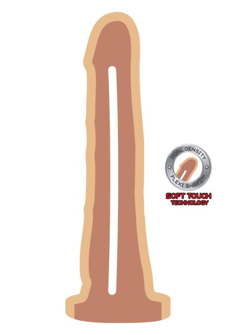 Dildo-dual density dong 7.5 inch