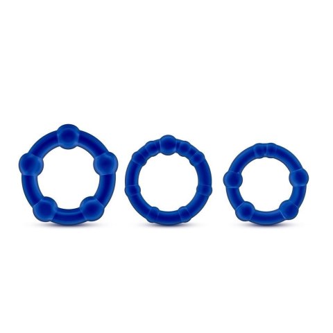 Zestaw-STAY HARD BEADED COCKRINGS BLUE