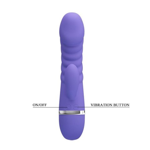 Sex wibrator ze stymulatorem łechtaczki 7tryb 18cm