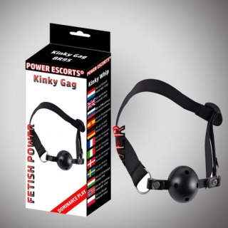 Kinky gag black ball gag