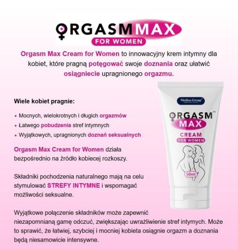 Intymny krem dla kobiet mocniejszy orgazm sex 50ml