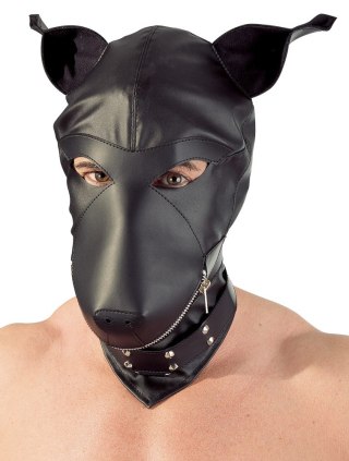 Imitation leather dog mask