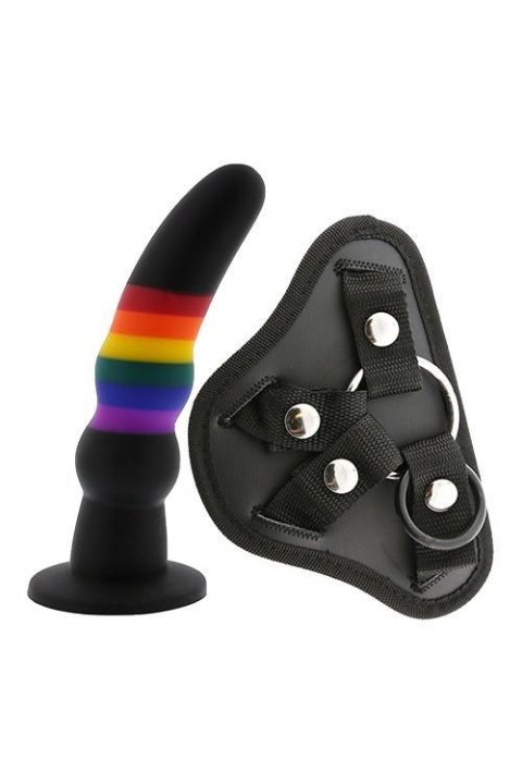 Strap-on na szelkach z silikonowym dildo