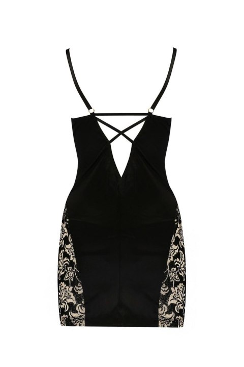 Bielizna-VICTORIA CHEMISE black L/XL - Casmir