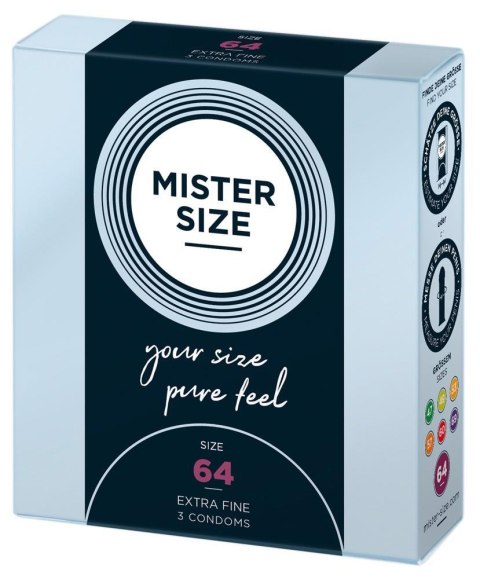 Mister Size 64mm pack of 3