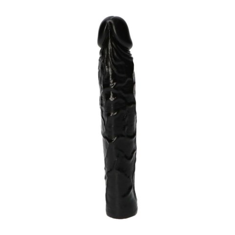 Czarne dildo żylaste analne wodoodporne 16,5 cm